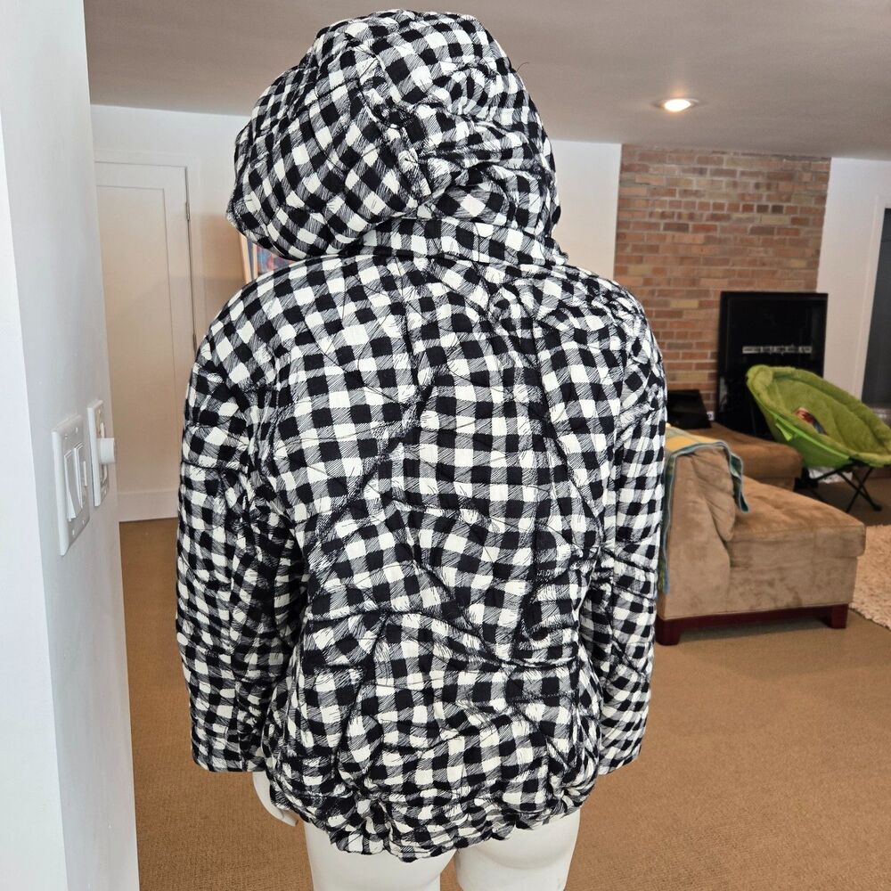 MII Collection Au Musee Oversized Quilted Jacket Sz M Check Cotton streetwear‎ - Picture 11 of 16
